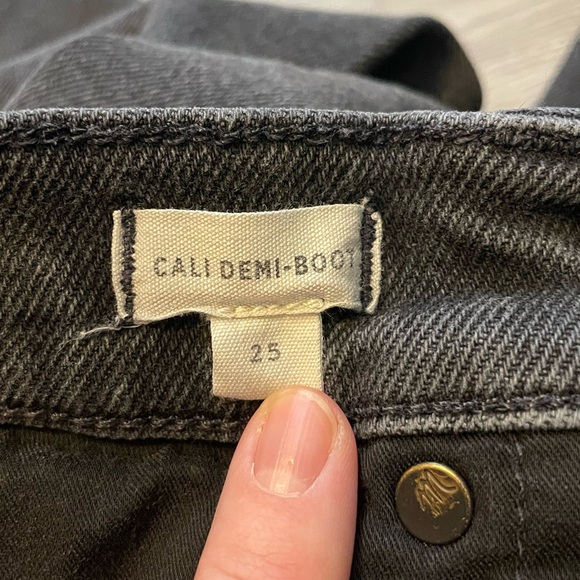 Women’s Madewell Black Cali Demi-Boot Jeans Size 25 - Picture 5 of 10